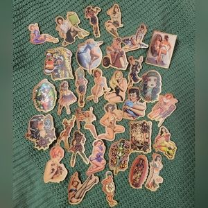 Vintage Pin Up Girls Set of 32 Stickers (Open To Offers!)